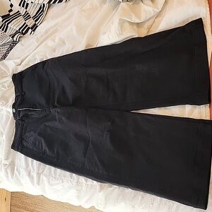 Everlane Wide Leg Crop Black Pants Size 6 Short Inseam